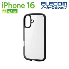 �G���R�� iPhone16 �p TOUGH SLIM LITE �n�C�u���b�h�P�[�X �t���[���J���[ �n�C�u���b�h �P�[�X �J�o�[ �u���b�N��PM-A24ATSLFCBK