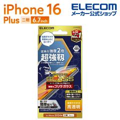 �y�݌ɏ����E���������I�z �G���R�� iPhone16 Plus �p �K���X�t�B���� �����x �S���� 0.21mm �X�}�z �K���X �t�B���� �t�� �ی�t�B���� 
