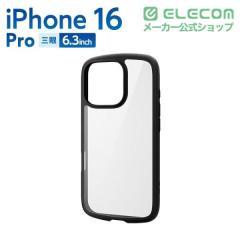 �G���R�� iPhone 16 Pro �P�[�X �n�C�u���b�h �Ռ��z�� �y�� ���^ �J��������ی� �X�g���b�v�z�[���t �d�x5H TOUGH SLIM LITE �u���b�N