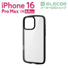 �y�݌ɏ����E���������I�z �G���R�� iPhone16 Pro MAX �p TOUGH SLIM LITE �n�C�u���b�h�P�[�X �t���[���J���[ �P�[�X �J�o�[ �u���b�N��