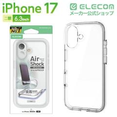 �G���R�� iPhone 17 �P�[�X �n�C�u���b�h �Ռ��z�� �y�� AirShock �N���A��PM-A25AHVAIR2CR