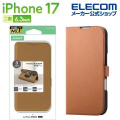 �y�݌ɏ����E���������I�z �G���R�� iPhone 17 �p �蒠�^�P�[�X ���^ ���Εt MAGKEEP iPhone17 �蒠�^ �P�[�X �J�o�[ �L������ ��PM-A25A
