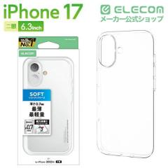 �G���R�� iPhone 17 �P�[�X �\�t�g �y�� ���^ ���C�z���Ή����^���X�e�b�J�[�t �N���A��PM-A25AUCUCR