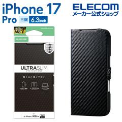 �y�݌ɏ����E���������I�z �G���R�� iPhone 17 Pro �p �蒠�^�P�[�X ���^ ���Εt iPhone17 Pro �蒠�^ �P�[�X �J�o�[ �J�[�{���u���b�N 