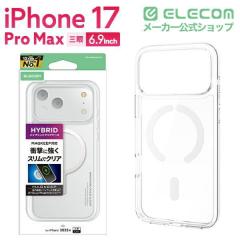 �G���R�� iPhone 17 Pro Max �P�[�X �n�C�u���b�h �Ռ��z�� MAGKEEP ���͋z�����C�����X�[�d�Ή� �z���C�g��PM-A25DMAG02WH