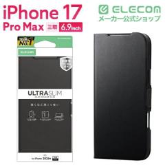 �y�݌ɏ����E���������I�z �G���R�� iPhone 17 Pro Max �p �蒠�^�P�[�X ���^ ���Εt iPhone17 Pro Max �蒠�^ �P�[�X �J�o�[ �u���b�N 