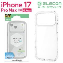�y�݌ɏ����E���������I�z �G���R�� iPhone 17 Pro Max �p TOUGH SLIM LITE �P�[�X �I�[���N���A ���^���X�e�b�J�[�t iPhone17 Pro Max 