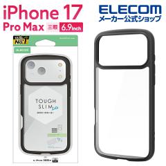 �G���R�� iPhone 17 Pro Max �p TOUGH SLIM LITE �P�[�X �t���[���J���[ ���^���X�e�b�J�[�t iPhone17 Pro Max �P�[�X �J�o�[ �u���b�N 