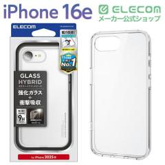 �G���R�� iPhone 16e �P�[�X �n�C�u���b�h �J�o�[ �Ռ��z�� �J���������Y�ی�݌v ���^���X�e�b�J�[�t �X�g���b�v�z�[���t �w�ʃK���X �d
