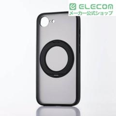 �G���R�� iPhone 17e / 16e �P�[�X �n�C�u���b�h �J�o�[ �Ռ��z�� MAGKEEP ���͋z�����C�����X�[�d�Ή� ��]���X�^���h�t �u���b�N��PM-A