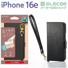 �G���R�� iPhone 16e �P�[�X ���U�[ �蒠�^ �}�O�l�b�g �t���b�v �Ռ��z�� �X�g���b�v�z�[���t �n���h�X�g���b�v�t �X�^���h�@�\�t �J�[