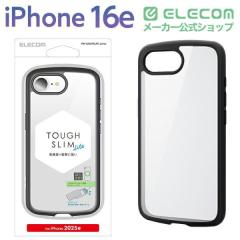 �G���R�� iPhone 16e �P�[�X �n�C�u���b�h �Ռ��z�� �y�� ���^ �w�ʃJ�����ی� ���^���X�e�b�J�[�t �X�g���b�v�z�[���t �d�x5H TOUGH SLI