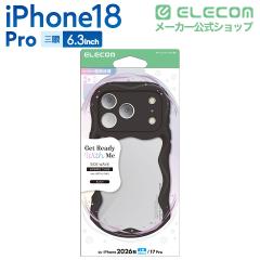 �G���R�� iPhone18 Pro �p �n�C�u���b�h�P�[�X �t���[���J���[ �E�F�[�u �Ɍ� �P�[�X �J�o�[ �u���b�N��PM-A26CFCWKBK