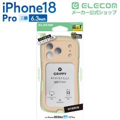 �G���R�� iPhone18 Pro �p GRIPPY �n�C�u���b�h�P�[�X �t���[���J���[ �Ɍ� �P�[�X �J�o�[ �x�[�W����PM-A26CGRPFCKBE