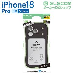 �G���R�� iPhone18 Pro �p GRIPPY �n�C�u���b�h�P�[�X �t���[���J���[ �Ɍ� �P�[�X �J�o�[ �u���b�N��PM-A26CGRPFCKBK