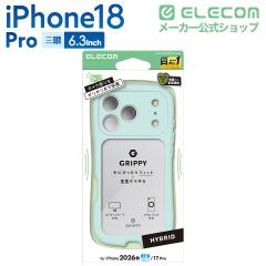 �G���R�� iPhone18 Pro �p GRIPPY �n�C�u���b�h�P�[�X �t���[���J���[ �Ɍ� �P�[�X �J�o�[ �u���[��PM-A26CGRPFCKBU