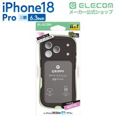 �G���R�� iPhone18 Pro �p GRIPPY �n�C�u���b�h�P�[�X �t���[���J���[ �Ɍ� �}�b�g �P�[�X �J�o�[ �u���b�N��PM-A26CGRPFKCBK