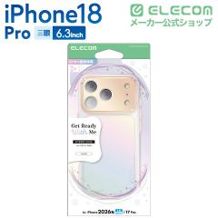 �G���R�� iPhone18 Pro �p �n�C�u���b�h�P�[�X �I�[�����J���[ �Ɍ� �P�[�X �J�o�[ �N���A��PM-A26CHVCAKCR