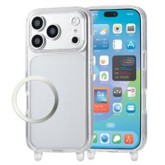 �G���R�� iPhone 18 Pro/17 Pro �p �n�C�u���b�h�P�[�X �X�g���b�v�z�[���t �Ɍ� �N���A��PM-A26CHVCSHKCR