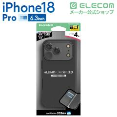 �G���R�� iPhone18 Pro �p �蒠�^�P�[�X �A���~�t���[���t �Ɍ� MAGKEEP �P�[�X �J�o�[ �u���b�N��PM-A26CPLYAKMBK
