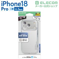 �G���R�� iPhone18 Pro �p �\�t�g�P�[�X �Ɍ� ���^ �P�[�X �J�o�[ �N���A��PM-A26CUCUKCR