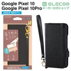 �G���R�� Google Pixel 10 / 10 Pro �P�[�X �蒠�^ �}�O�l�b�g �t���b�v �Ռ��z�� ���C�����X�[�d�� �X�g���b�v�z�[���t �X�^���h�@�\�t 