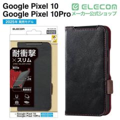 �G���R�� Google Pixel 10 / 10 Pro �P�[�X �蒠�^ �J�o�[ �}�O�l�b�g �t���b�v �Ռ��z�� ���C�����X�[�d�� �X�g���b�v�z�[���t �X�^���h