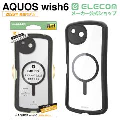�G���R�� AQUOS wish6 �p Grippy �n�C�u���b�h�P�[�X �t���[���J���[ �u���b�N��PM-S261GRFMKBK