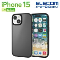 �G���R�� iPhone 15 �p �n�C�u���b�h�P�[�X �n�C�u���b�h �P�[�X �J�o�[   �u���b�N     ��PMWA23AHVCKBK