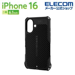 �G���R�� iPhone16 �p ZEROSHOCK �P�[�X �O���b�v �X�}�z ZEROSHOCK �P�[�X �J�o�[ �u���b�N��PMWA24AZEROGBK