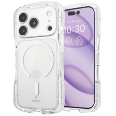 �G���R�� iPhone 17 Pro �P�[�X �n�C�u���b�h �J�o�[ �Ռ��z�� MAGKEEP ���͑������C�����X�[�d�Ή� ���ϖh�~ Grippy �Ɍ��ی� �N���A��P