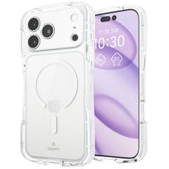 �G���R�� iPhone 17 Pro Max �P�[�X �n�C�u���b�h �J�o�[ �Ռ��z�� MAGKEEP ���͑������C�����X�[�d�Ή� ���ϖh�~ Grippy �Ɍ��ی� �N��