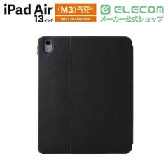 �G���R�� iPadAir 13�C���` (M2) �p �t���b�v�P�[�X �Ռ��z�� Pencil���[ �X���[�v�Ή� �t���b�v �P�[�X �J�o�[ �u���b�N ��TB-A25XSABK