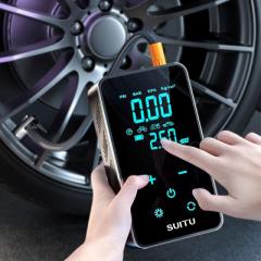 2in1ジャンプスターター 12V車用 電動空気入れ TYPE C 自転車 バイク 車 電動ポンプ 自動空気入れ コンパクト ポータブル エアーコンプレ