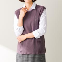 チュニック 秋冬 日本製 ジャカードチュニックプルオーバー ピンク