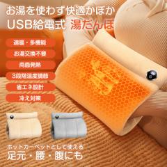 湯たんぽ お湯入れ不要 USB給電式 ヒーター内蔵 速熱 3段階温度調節 省エネ 電気湯たんぽ 足元 腰 腹 生理期 ホットマット