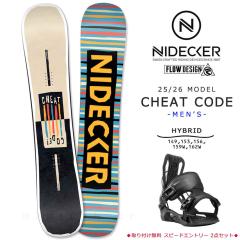 �X�m�[�{�[�h �� �����Y 2�_ �Z�b�g NIDECKER �i�C�f�b�J�[ CHEAT CODE 2026 FLOW �u�����h �r���f�B���O �X�m�{�[ ���S�� �n�C�u���b�h 