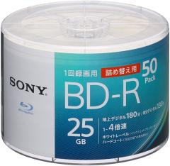 ソニー ビデオ用ブルーレイディスク 詰め替えモデル 50BNR1VJPB4 (BD-R