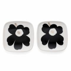 }bR EjbR v[gZbg 10cm~10cm ubN/Vo[ marimekko Unikko Mtg j v[g 蕨 HZbg M