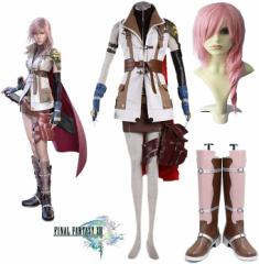 コスプレ衣装 FF13 ファイナルファンタジーXIII ライトニング+靴+wig 全セット ユーアズコス