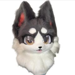 着ぐるみヘッド 猫 オレンジ 全頭ヘッド ケモノ マスク ファースーツ