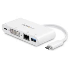 StarTech.com USB�}���`�n�u/USB-C/1080p DVI-D/60W PD/1x USB/LAN/TB3(DKT30CDVPD) ���񂹏��i