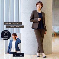 スーツ レディース セットアップ ビジネス パンツスーツ 冬 秋 ノー