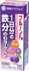冷蔵 プルーンFe1日分の鉄分のむヨーグルト190g×18本 雪印 メグミルク 飲むヨーグルト