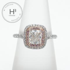 �e�B�t�@�j�[ TIFFANY&Co. �N�b�V���� �J�b�g �G���Q�[�W�����g �����O �s���N �_�C�������h �v���`�i �\���X�g �����O �w�� 750PG/Pt950