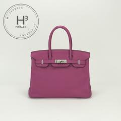 �G�����X HERMES �o�[�L��30 �o�[�L�� 30 �o�b�O �g�[�g�o�b�O �g�S ���[�Y�p�[�v�� Rosepurple �p�[�v�� Purple �� �V���o�[����