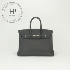 �G�����X HERMES �o�[�L��35 �o�[�L�� 35 �o�b�O �g�[�g�o�b�O �g�S �O���t�@�C�g Graphite �O���[ Gray �V���o�[���� �n���h�o�b�O