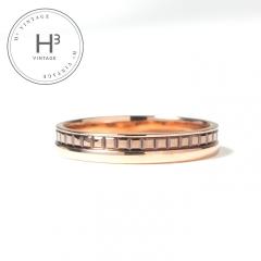 �u�V������ BOUCHERON �L���g�� �N���V�b�N �����O �n�[�t QUATRE CLASSIQUE �����O �w�� 18K�C�G���[�S�[���h 18K�z���C�g�S�[���h