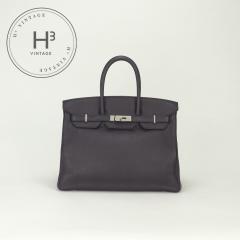 �G�����X HERMES �o�[�L��35 �o�[�L�� 35 �o�b�O �g�[�g�o�b�O �g�S ���U�� Raisin �p�[�v�� Purple �� �V���o�[���� �n���h�o�b�O