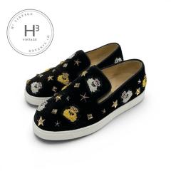 �N���X�`�������u�^�� Christian Louboutin �X�j�[�J�[ �X���b�|�� �C �V���[�Y �X�^�b�Y �X�^�[ ���b�y�� �x���A �u���b�N ��